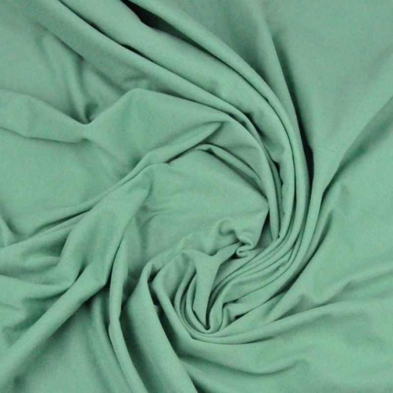 Single Jersey Schlauchware Salbei Grün
